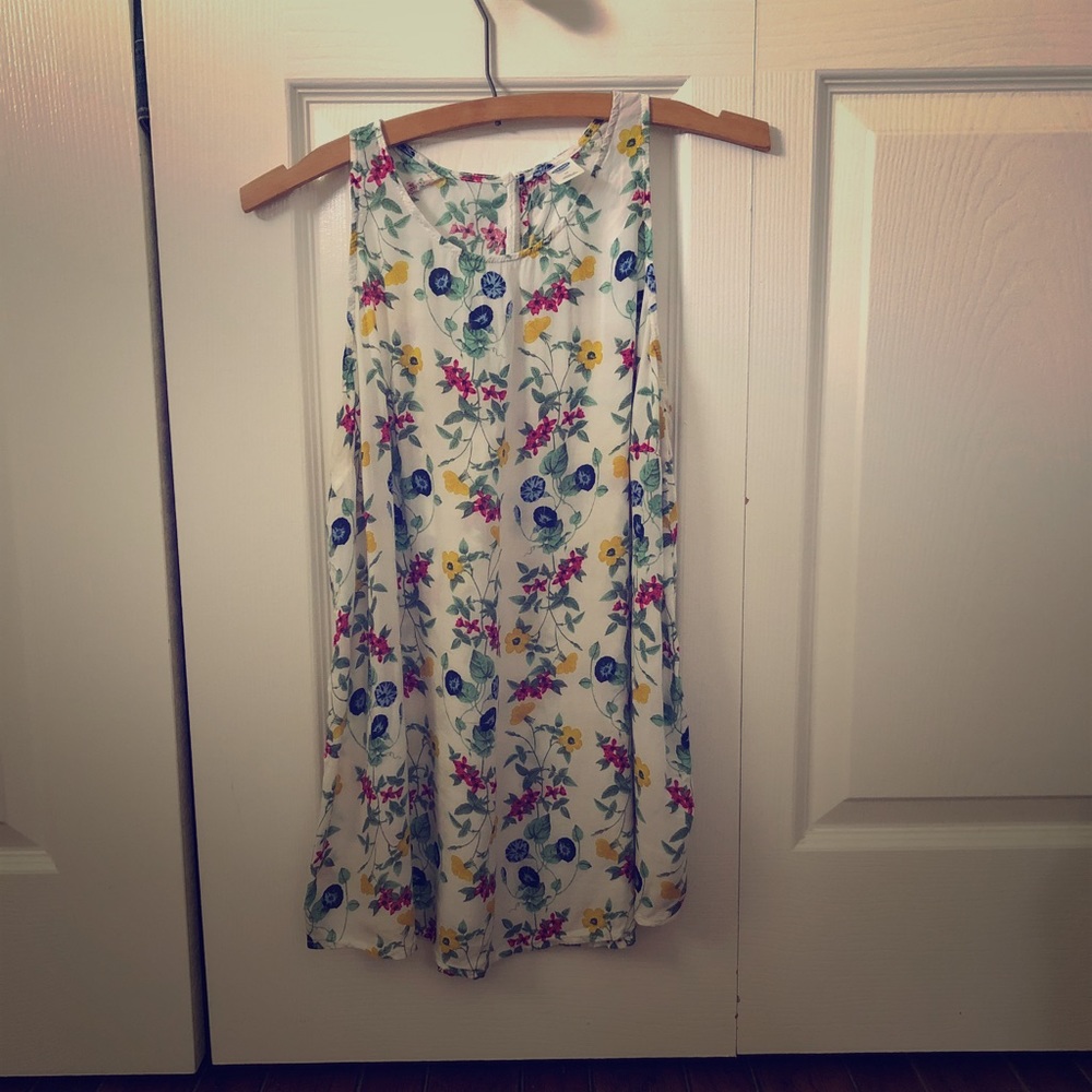 Old Navy Floral Tank Top Rayon Flow M